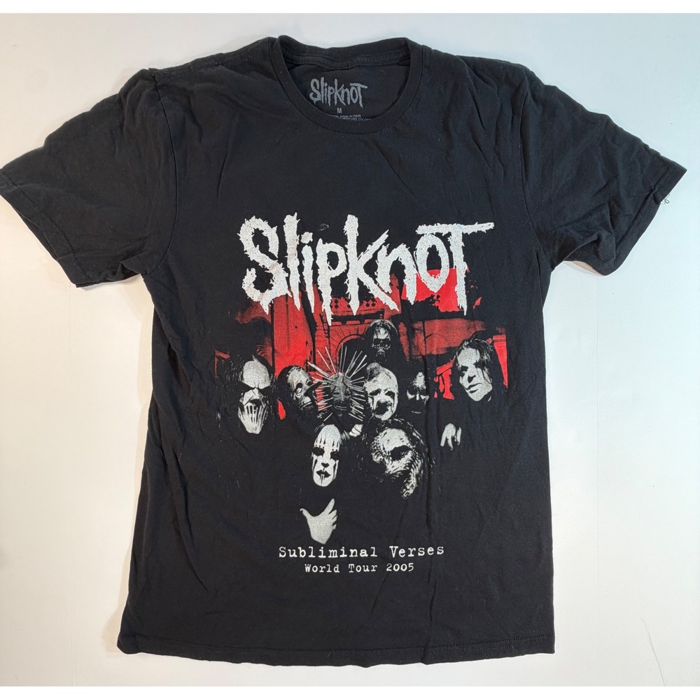 Slipknot Subliminal Verses World Tour 2005 Band T-Shirt Black Mens Medium